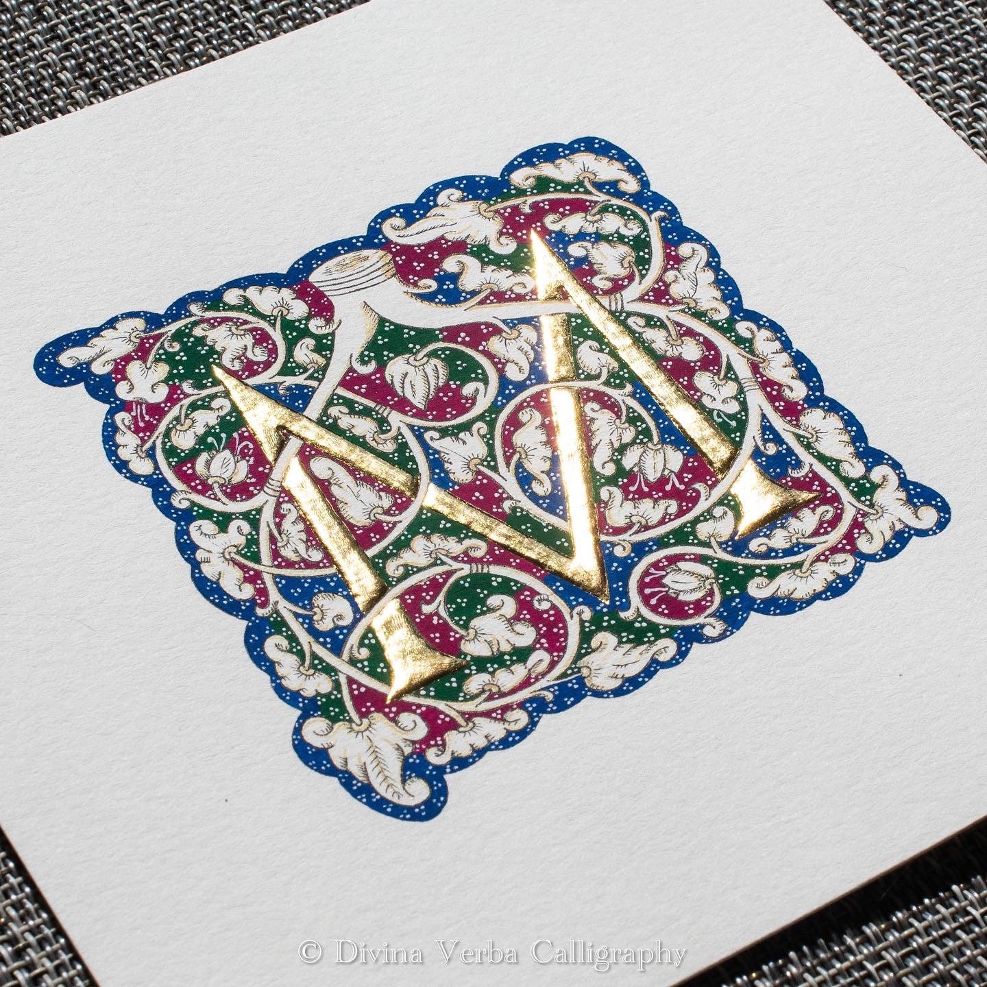 White Vine Illuminated Letter - Etsy