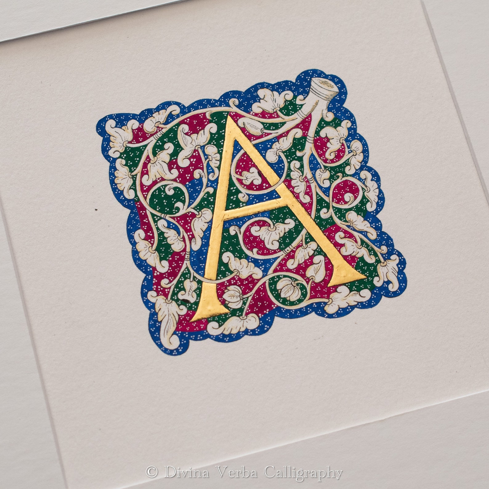 White Vine Illuminated Letter - Etsy