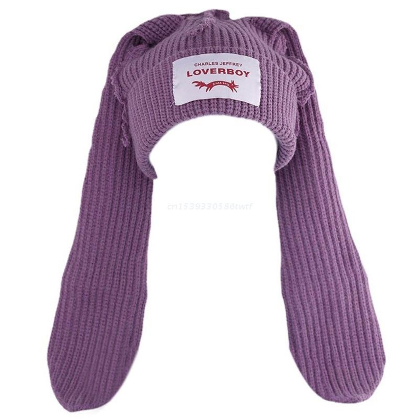 Beanie Rabbit Ear Hat Crochet Knitted Cute Bunny Ears One Size Etsy