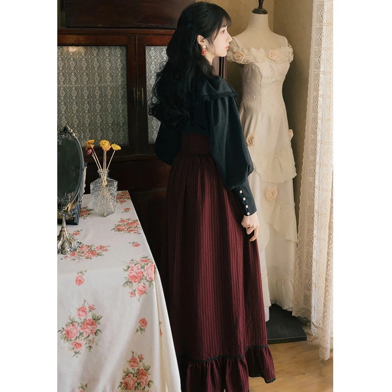 Vintage Luna Victorian Dress Robe Vintage Dress Shirt Long Etsy