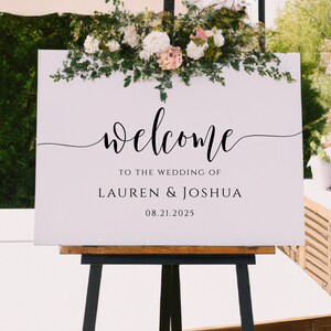 Wedding Welcome Sign Template. Calligraphy, Traditional, Minimalist, Ceremony Welcome Sign, wedding sign poster, RC0000