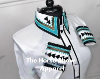 Retro Shirts . Western women show shirt Western Pleasure Show Shirt & Women Rail Shirt, Western custom Rodeo Queen Show Shirt , Showmanship,