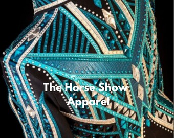 Western women show jacket Western Custom Rodeo Queen Showmanship jacket. Show clothing showmanship jacket.