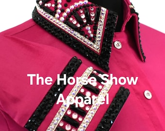 Retro Shirts . Western women show shirt Western Pleasure Show Shirt & Women Rail Shirt, Western custom Rodeo Queen Show Shirt , Showmanship