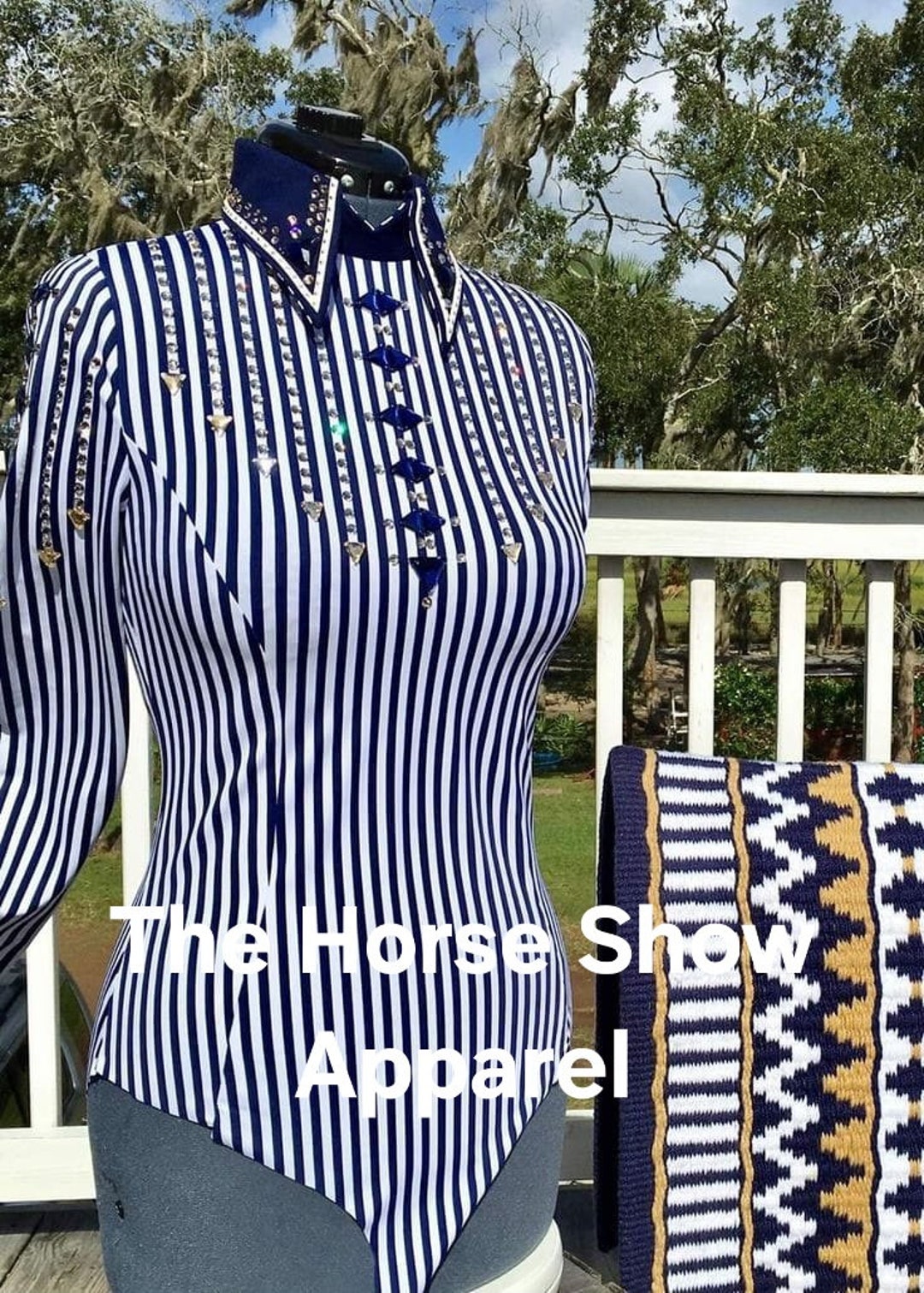 Ensemble Showmanship Cavalier - T-shirt Et Saddlepad Assortis Pour Cheval - Unicorn Show Girl