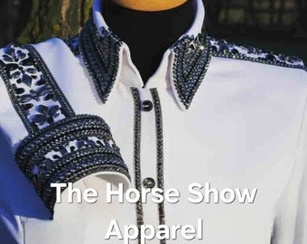 Retro Shirts . Western women show shirt Western Pleasure Show Shirt & Women Rail Shirt, Western custom Rodeo Queen Show Shirt , Showmanship,