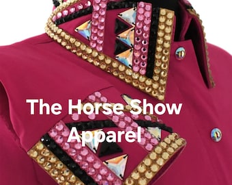 Retro Shirts . Western women show shirt Western Pleasure Show Shirt & Women Rail Shirt, Western custom Rodeo Queen Show Shirt , Showmanship,