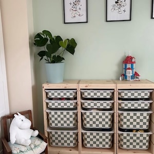 Checkerboard Vinyl Wrap: IKEA Trofast Sticker, Playroom Decor