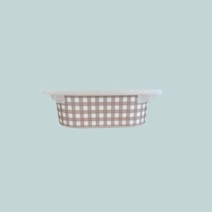 Taupe Gingham TROFAST Vinyl Wrap: IKEA Storage Sticker