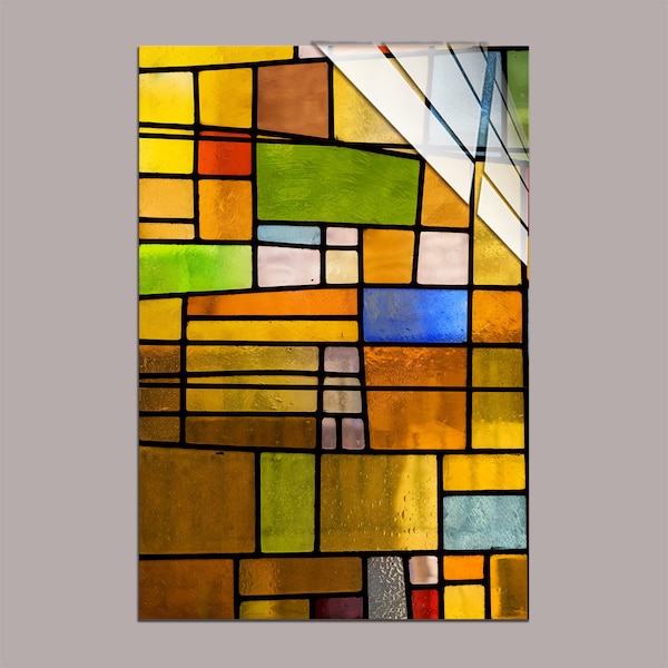 Tempered Glass Wall Art Vertical Etsy