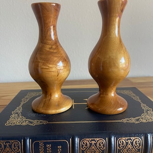 Mid Century Inspired Oregon Myrtlewood Candle holders