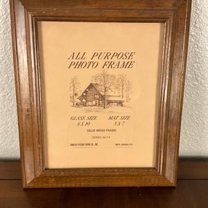 Vintage Mid Century Style Wooden Picture Frame 5X7