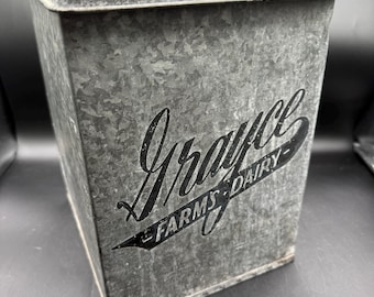 Vintage Metal Milk Crate. - Etsy