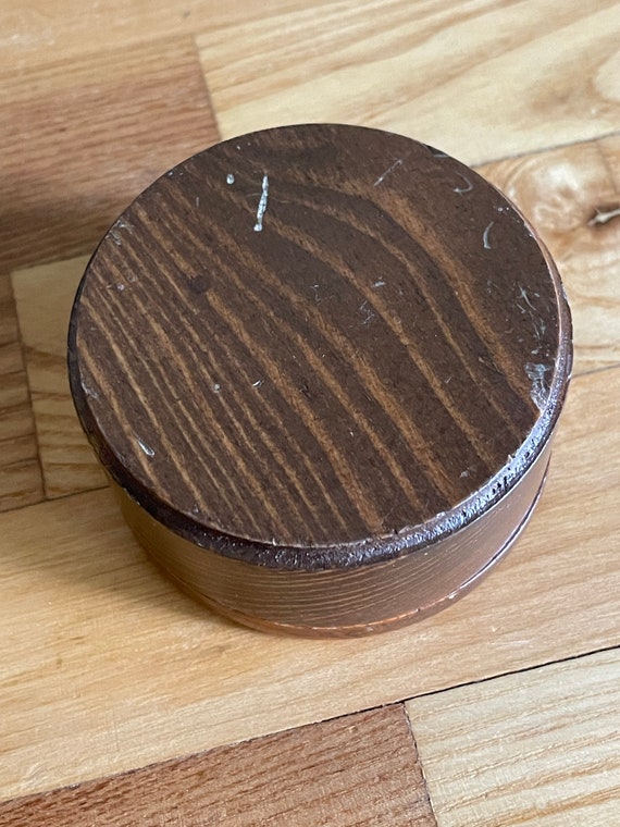 Deer Trinket Box, Round Wooden Trinket Box, Porce… - image 3