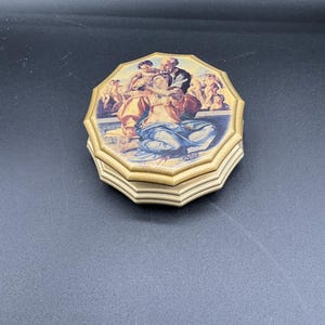 Vintage Gold Italian Made Trinket Dish Made In Italy