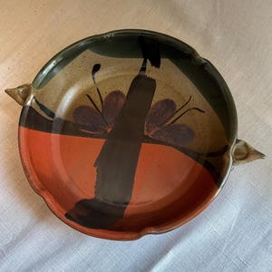 Vintage John Freimarck Studio Keramik Schälchen Schüssel Abstrakte Malerei | Signiert