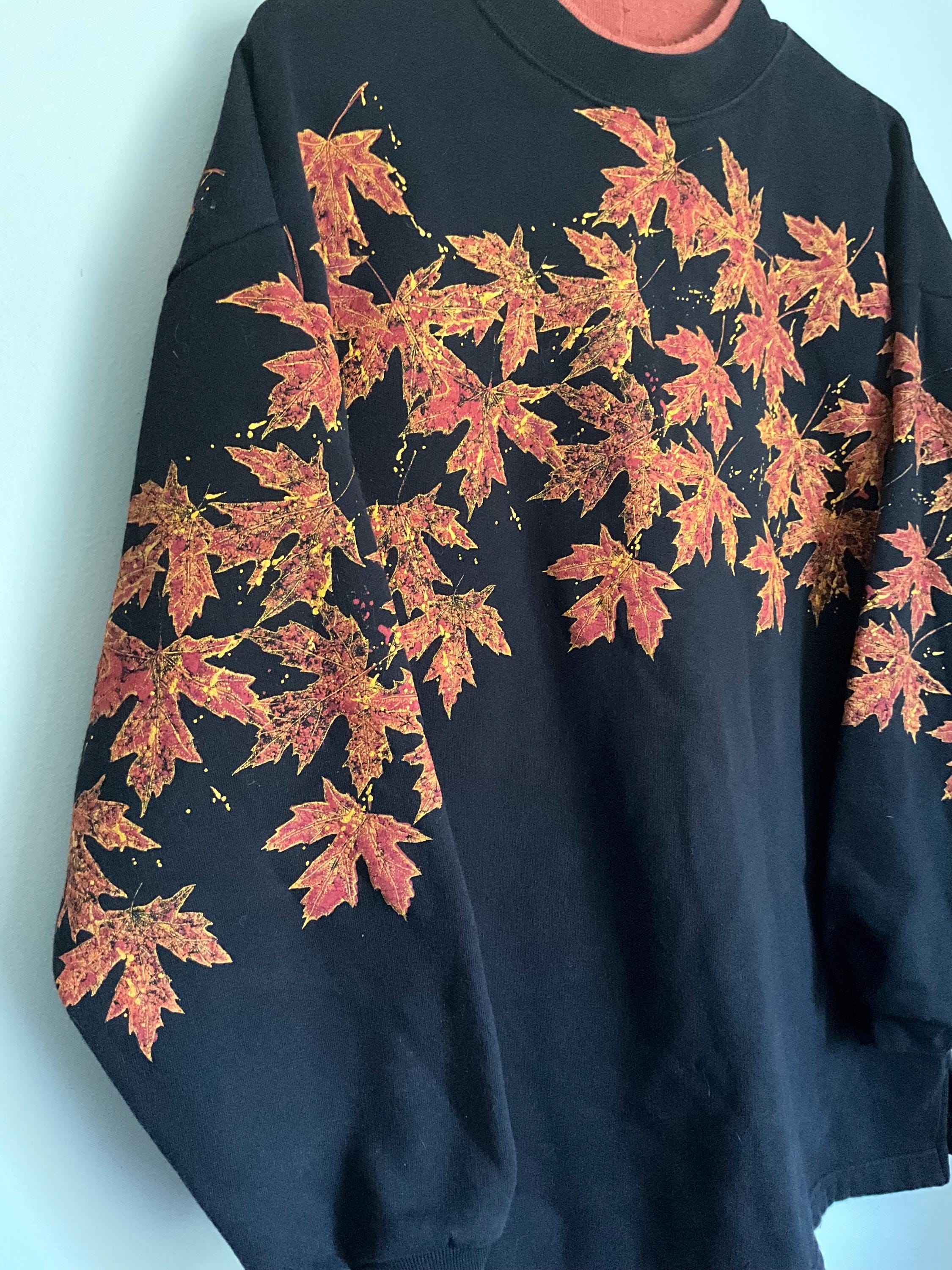 Vintage Coldwater Creek Leaf Fall Halloween Sweatshirt Size Large 