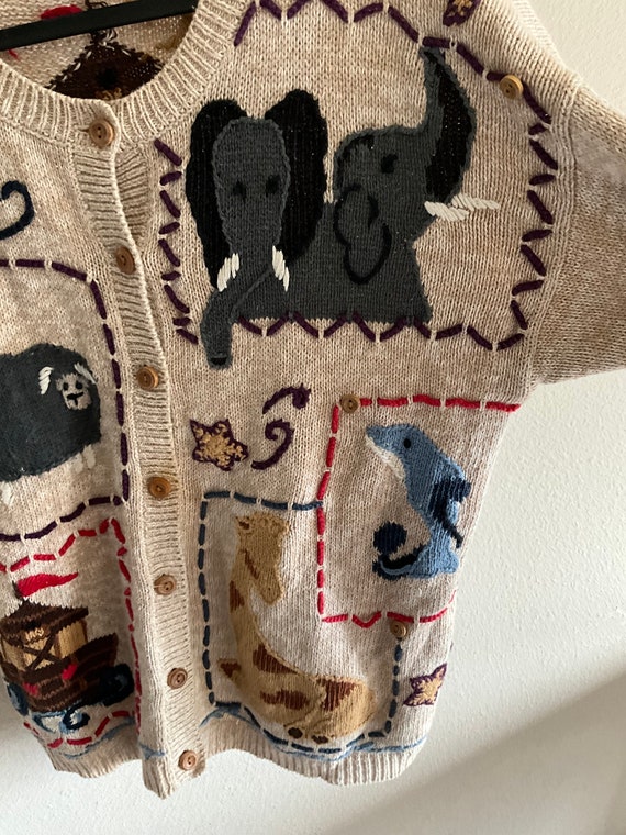 Vintage Christopher & Banks Embroidered Animal But