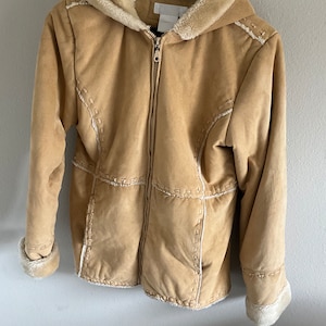 Vintage Womans Faux Fur Zip Up Jacket - No Size