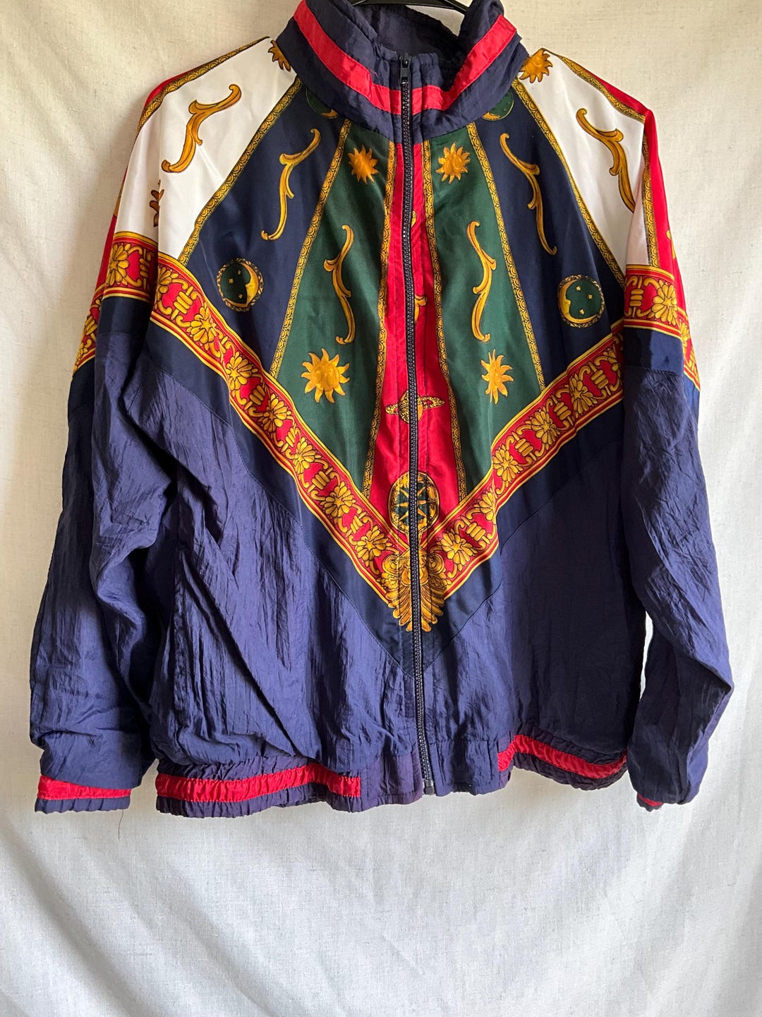 ジャケット・アウター vintage big silhouette china jacket Vintage New Balance Big Logo Fleece Lined Light Jacket Size