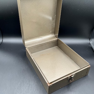 Vintage Metal Office File Storage Box