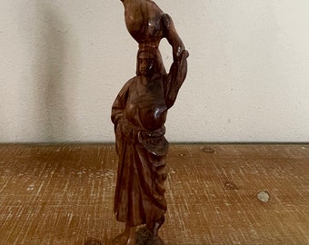 Vintage Hand Carved Wood Sculpture