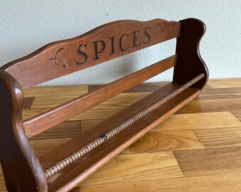 Vintage Wooden “Spices” shelf