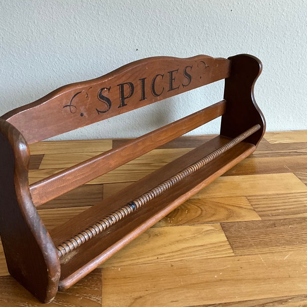 Vintage Wooden “Spices” shelf