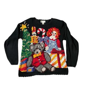 Vinage Womans Long Sleeve Christmas Sweater Size Medium