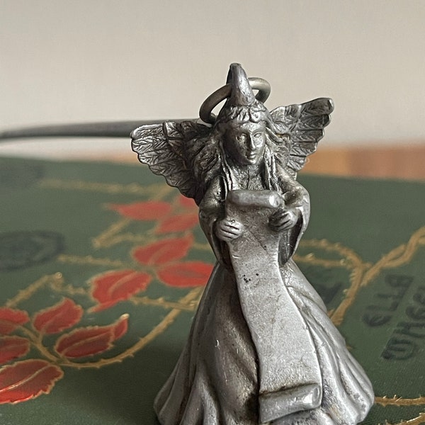 Vintage Silver Christmas Angel Candle Snuff