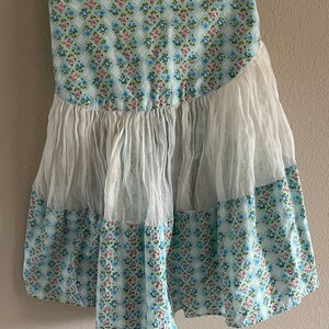 Vintage handmade floral waist apron