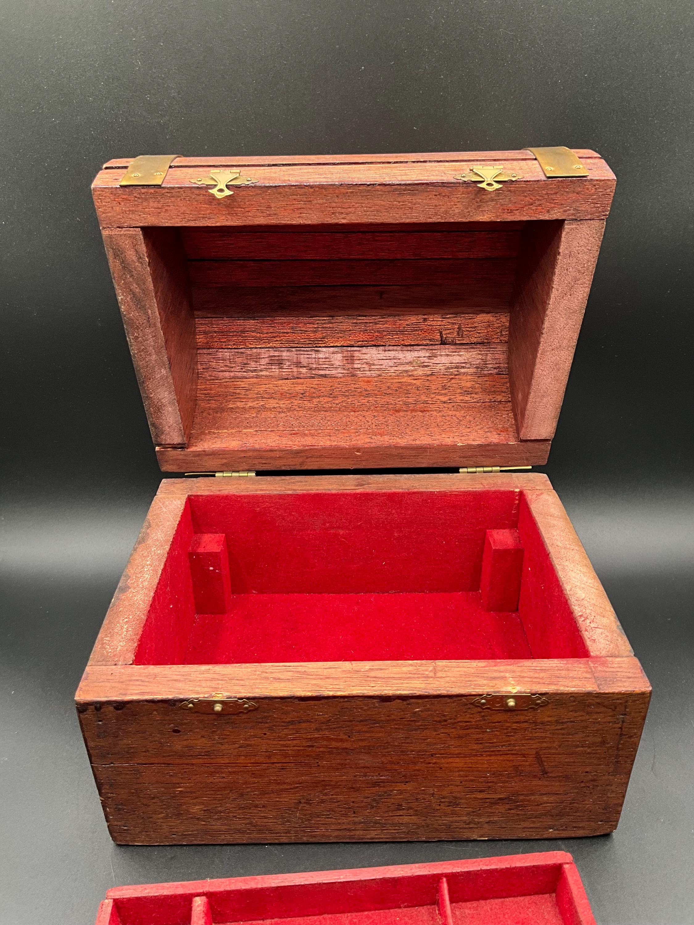 ヴィンテージ木製宝箱スタイルジュエリーボックス 重厚 - Etsy 日本
