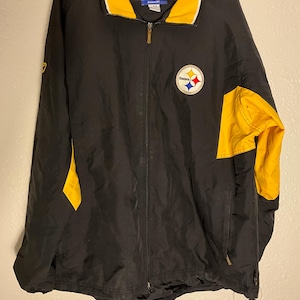 Vintage Unisex Pittsburgh Steelers Zip Up Windbreaker Jacket L
