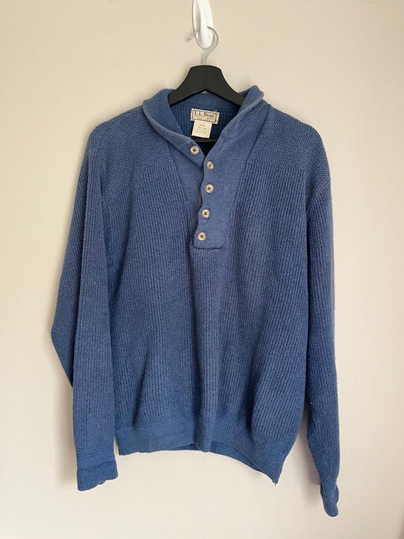 Vintage Mens Blue L.L. Bean Pullover Sweater Size Medium Etsy Ireland