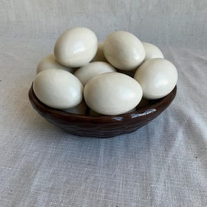 Vintage Ceramic 3D Egg Basket Farmhouse Easter Decor
