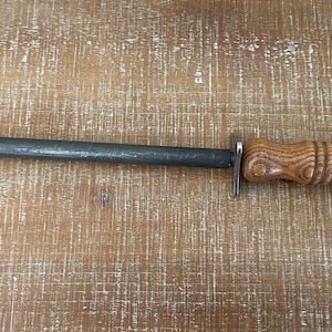 Vintage wooden knife sharpener rod