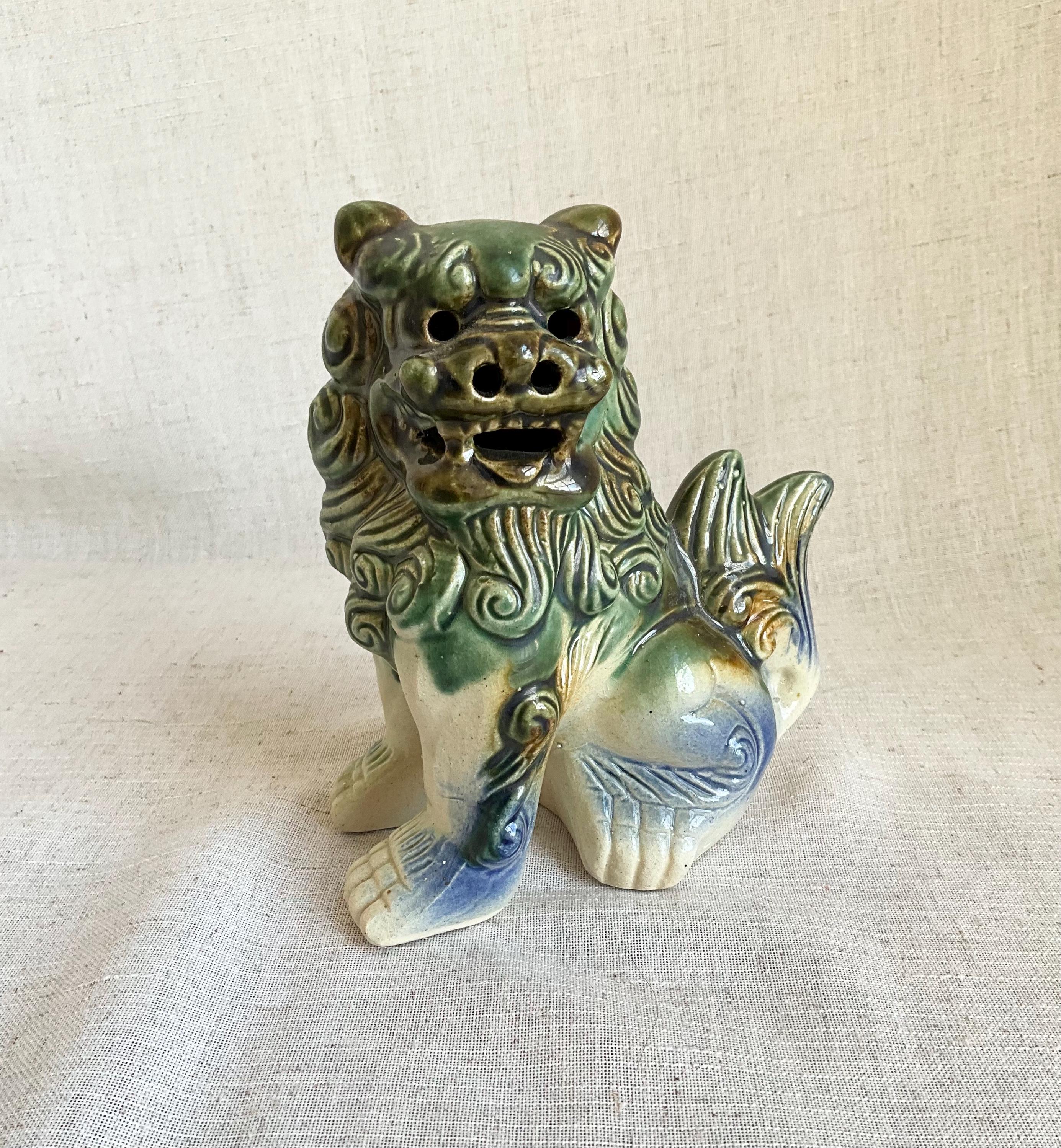 【送料込み】アンティーク　フードッグ　Foo Dogs 希少アンティーク Antique Chinese Foo Dog Wood Statue Bookends Pair. Sculpted