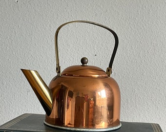 Vintage Small Copper Tea Pot