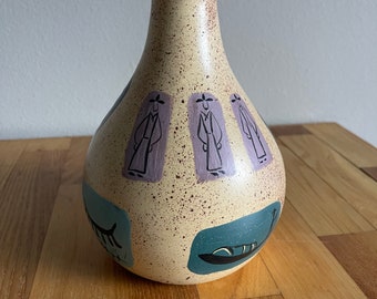 Vintage Hand painted Vase - Signed