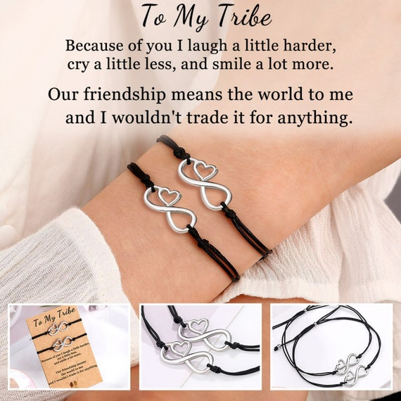 Friendship Bracelet, Infinity Bracelet, Leather Bracelet for Women, Best  Friend Gift, Best Friend Gifts Long Distance - Etsy