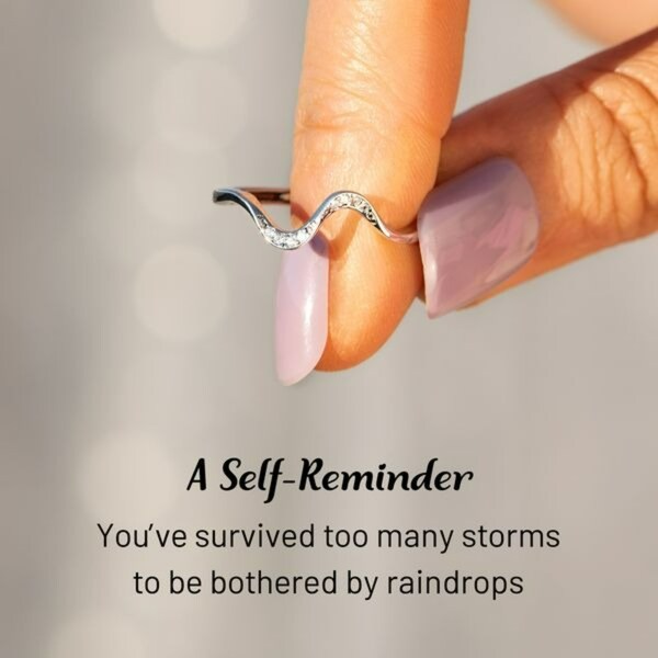 You'Ve Survived Too Many Storms Minimalist Wave Ring