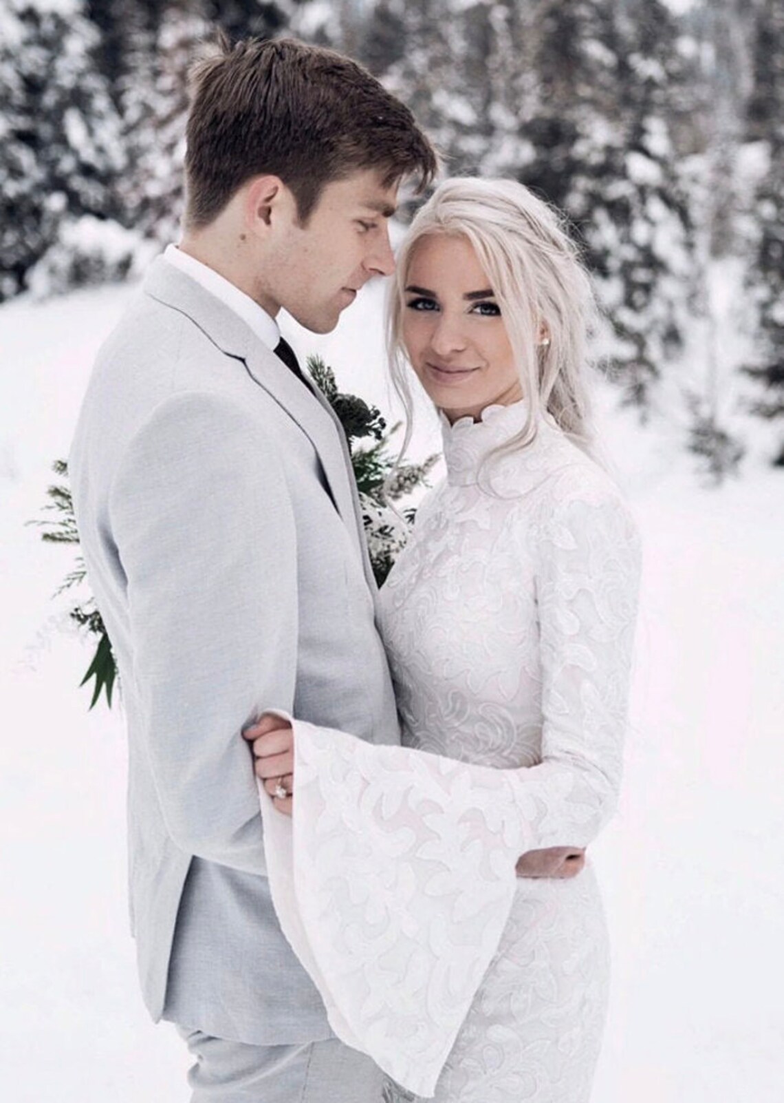 Turtleneck Wedding Dress High Neck Bridal Gown Modest - Etsy