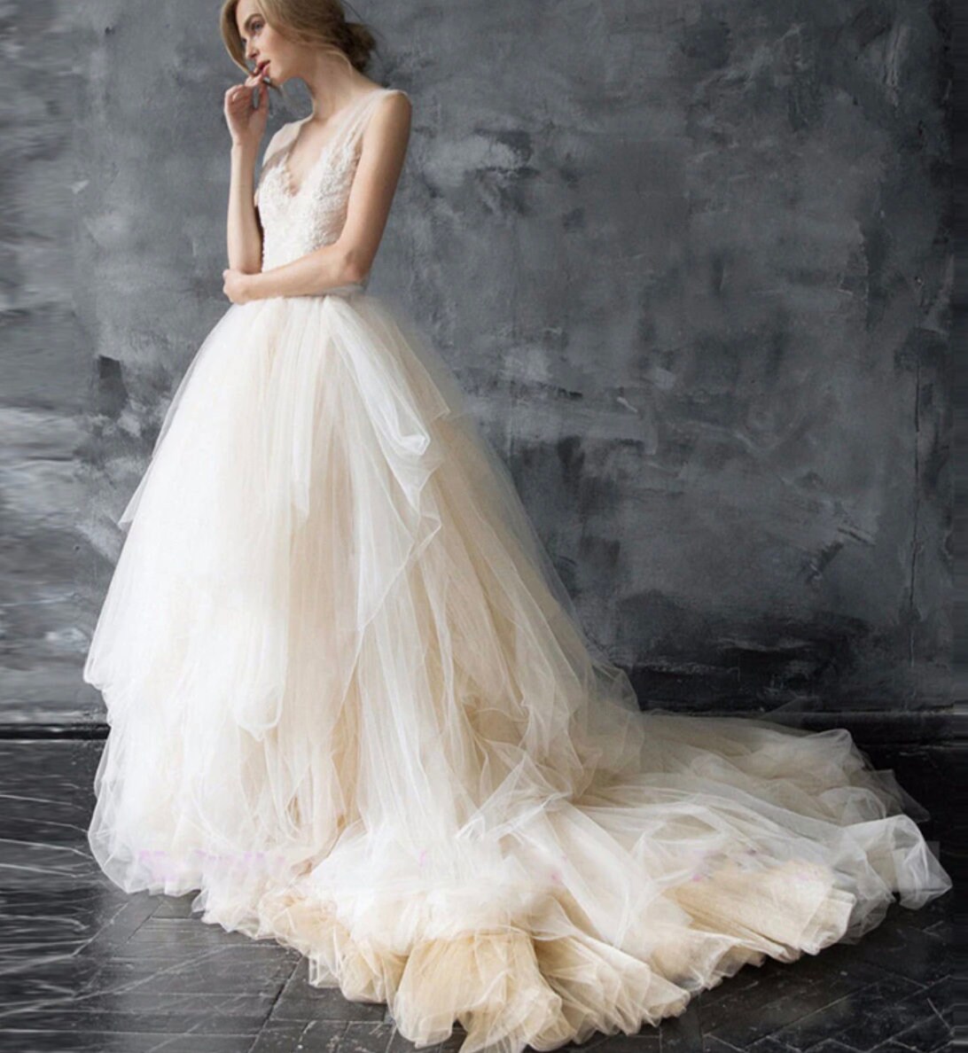 wedding gown tulle skirt