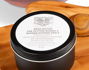 Handmade Wood Butter, Butcher Block & Cutting Board Conditioner, 8oz