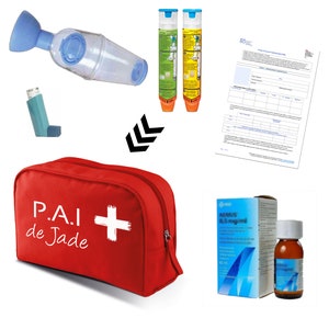 Trousse PAI à médicaments personnalisable, idéal pour le transport et le stockage des médicaments pour les enfants allergiques image 2