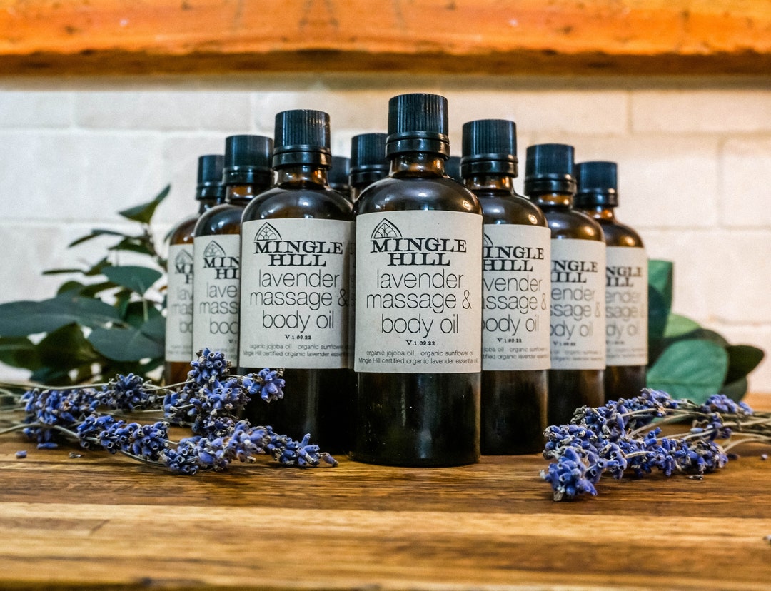 Lavender Massage and Body Oil - All Natural - Organic - VEGAN ~ Farm ...