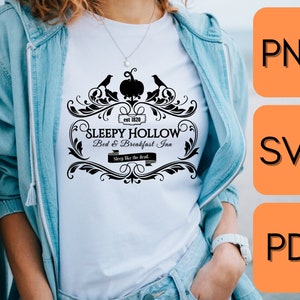 Sleepy Hollow SVG, PNG, PDF | Halloween svg | Halloween Cricut Svg Files | Legend Sleepy Hollow Headless Horseman Bed & Breakfast Design