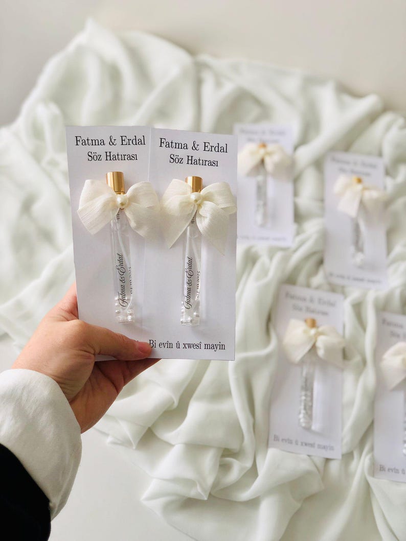 Personalized Islamic Cologne Wedding Favors, Elegant Muslim Nikah Gift image 1