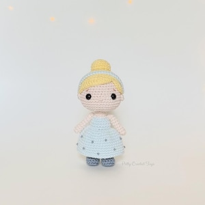 Cinderella, Little Cinderella, amigurumi princess doll, handmade doll, handmade princess doll, crochet princess