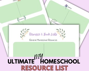 Ultimate Homeschool Resource List, School Organization, Homeschool Planner, List Your Ideas, Floral Printable, Organize Your Homeschool